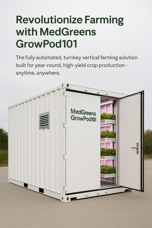 🟩 MedGreens GrowPod101 – Turnkey Vertical Farming System